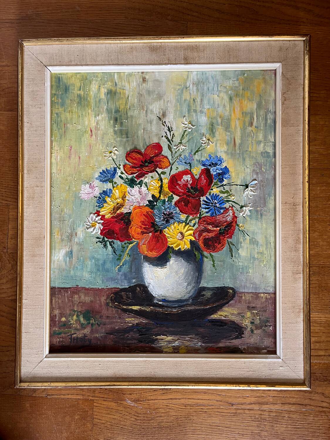 Painting, oil on canvas - "Bouquet of flowers"