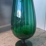 Vintage empoli crystal cup vase