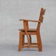 Dutch solid oak mid-century armchair