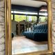 Louis-Philippe mirror gilded with gold leaf, 110.5cm/86cm trumeau