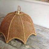 Rattan and caning hanging lamp
