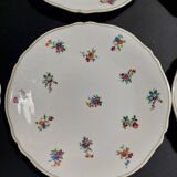 Dessert plates series of six Limoges Legrand porcelain