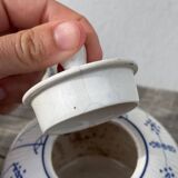 Service à thé ancien Digoin Sarreguemines bleu et blanc