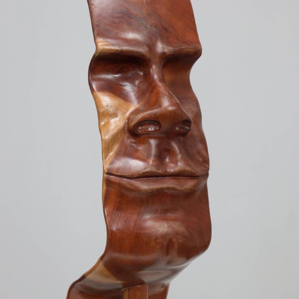 "Profile II" hand-carved 3D sculpture by Lawrence Schneider, 2007