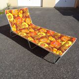 Vintage folding chaise chaise longue an 60 70