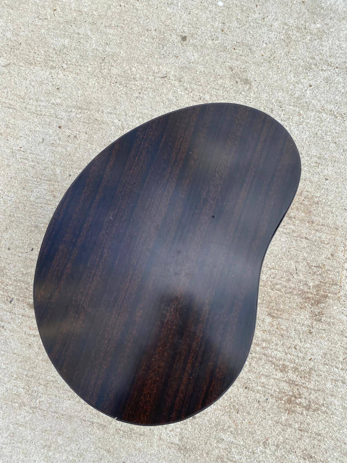 Double-top bedside table in golden rosewood