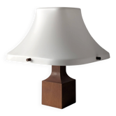 Danish teak table lamp with flared methacrylate shade 1960s