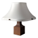 Danish teak table lamp with flared methacrylate shade 1960s