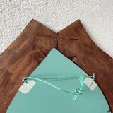 Brutalist wooden mirror 1900