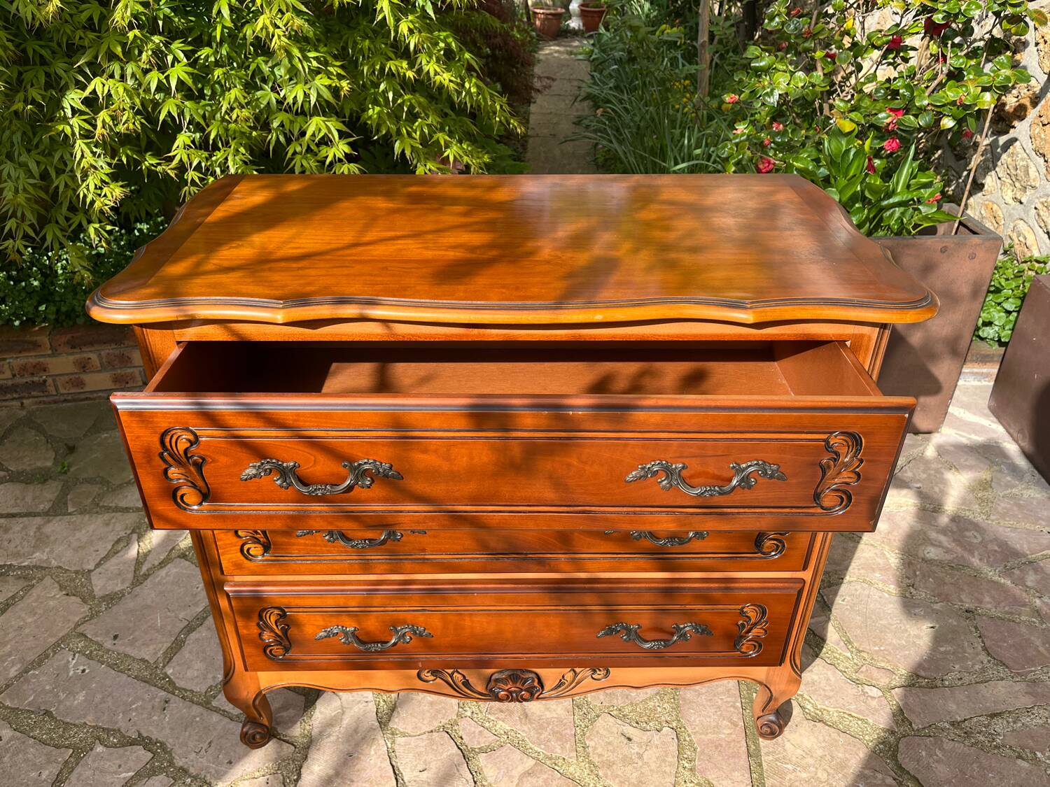 Three-drawer cherry chest of drawers
