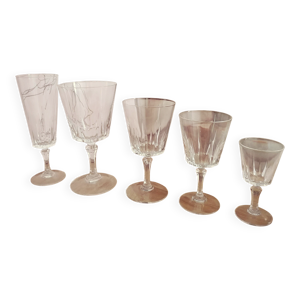 Lot verres en cristal