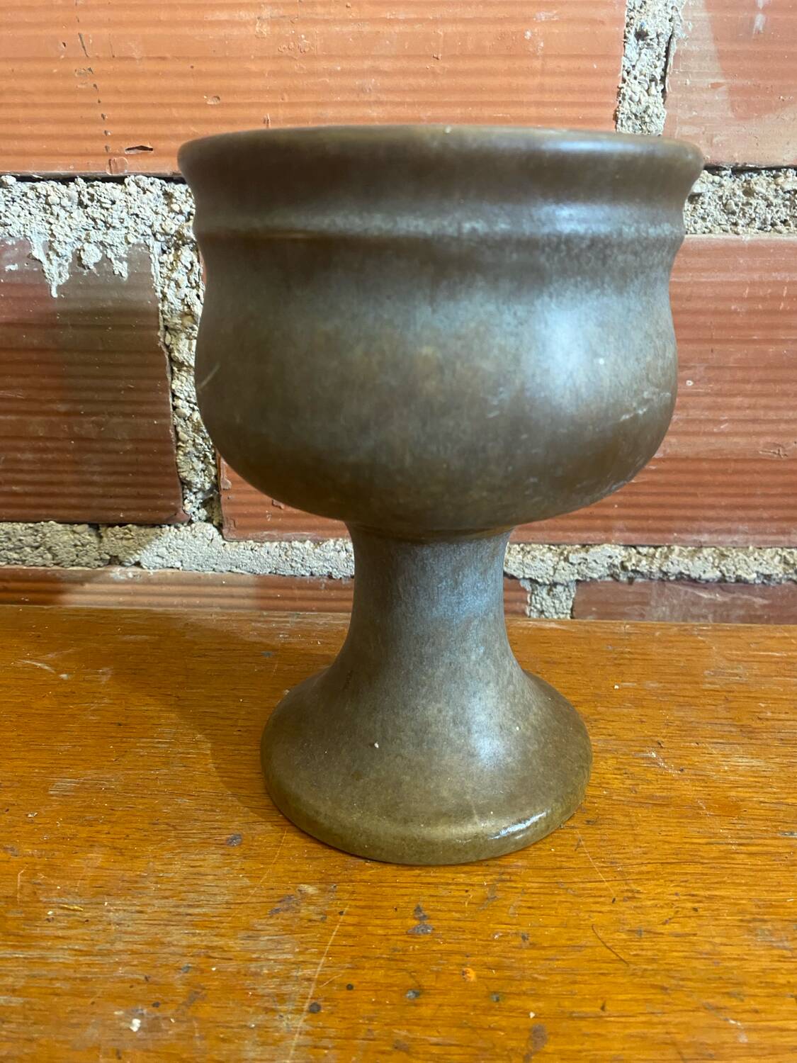 Chalice tankard antique strehla grey stoneware gdr germany vintage