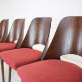 1960s Set of 4 Oswald Haerdtl Dining Chairs for Ton/Thonet, Czechoslovakia