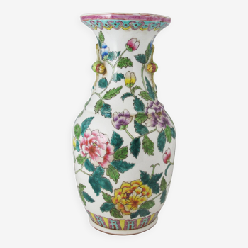 vase chinois en porcelaine famille rose 20è siècle