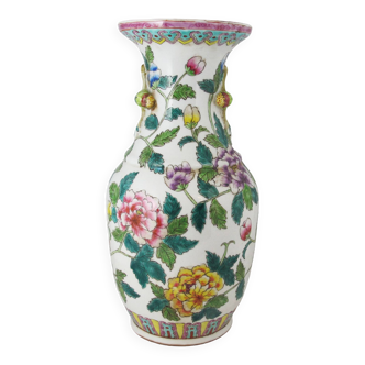 vase chinois en porcelaine famille rose 20è siècle