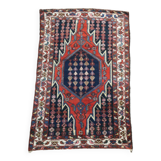 Mid century hand-knotted rug 1960s, 135 cm x 208 cm