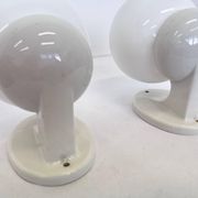 Pair of Bauhaus Wall Lamps in Porcelain and Glass - Design - 1930s