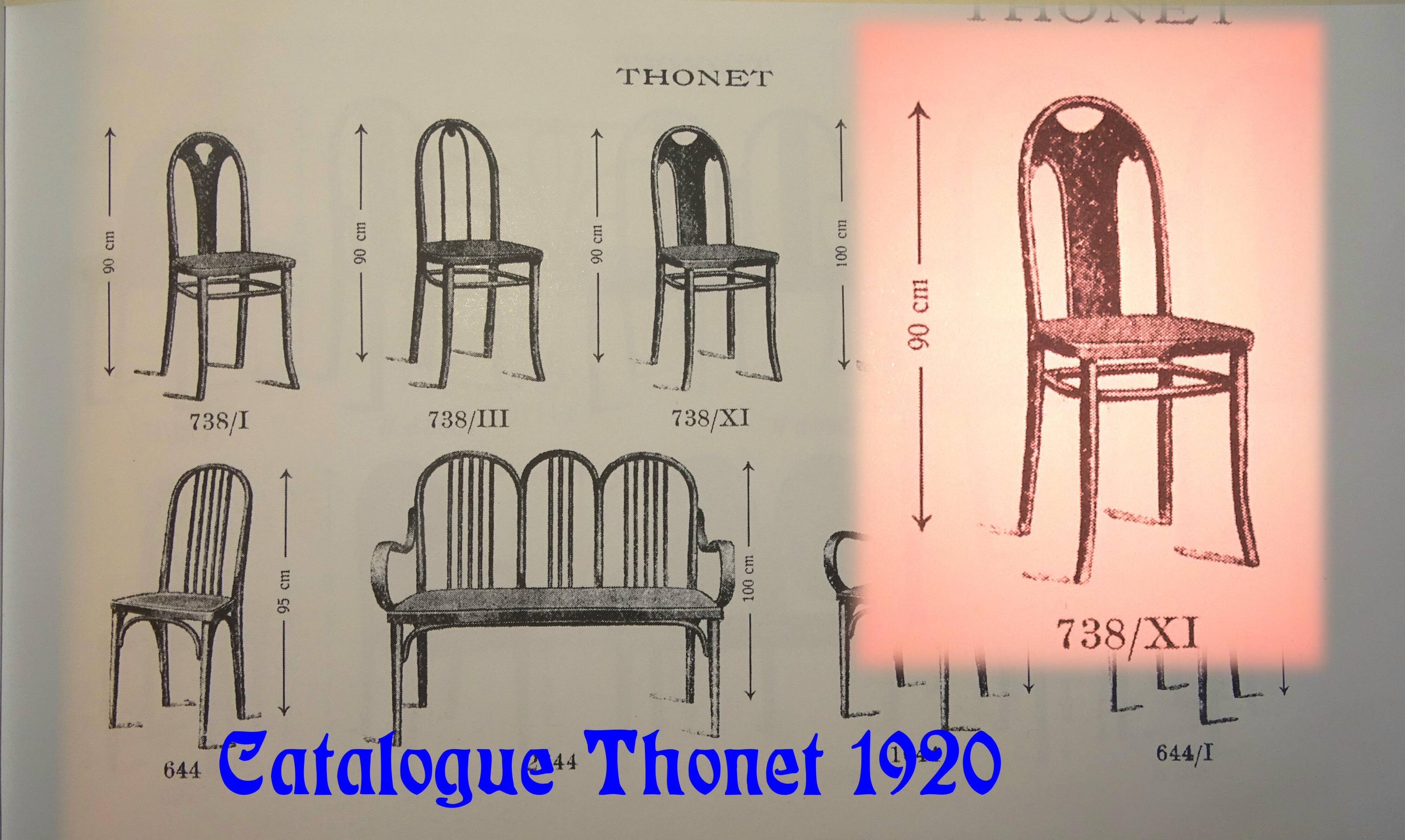 Fischel chair N°396 circa 1929, variant of Thonet 738/XI
