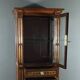 Rare small marquetry display cabinet, louis xvi style – mid 19th century