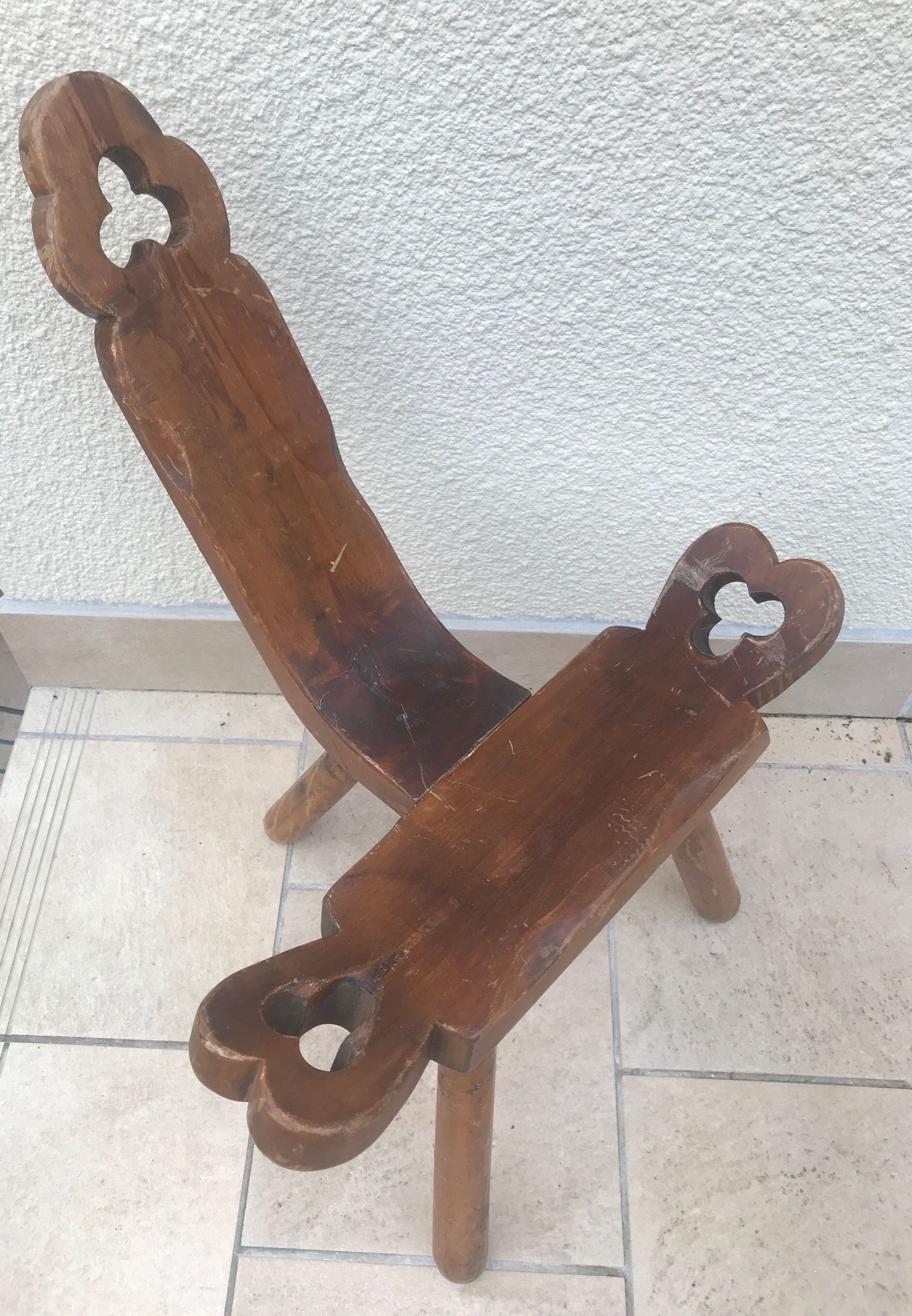 Brutalist tripod chair