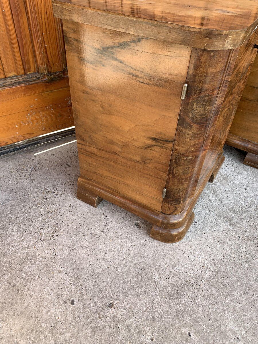 Art deco Hungarian nightstands, 1930s, set of 2