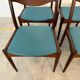 Set of 8 Vintage Danish Chairs by Søren Ladefoged – Teak & Blue Fabric