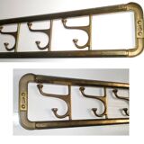 Art-Deco brass Coat Rack  &  2 Hangers, France, 1940s