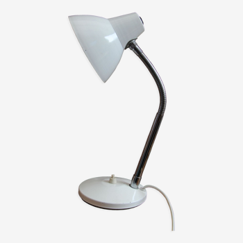 Lampe de bureau Aluminor blanche 70's