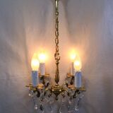 Chandelier 4 lights bronze and grapevines