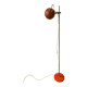 Mid-Century orange floor lamp with "eyeball" shade