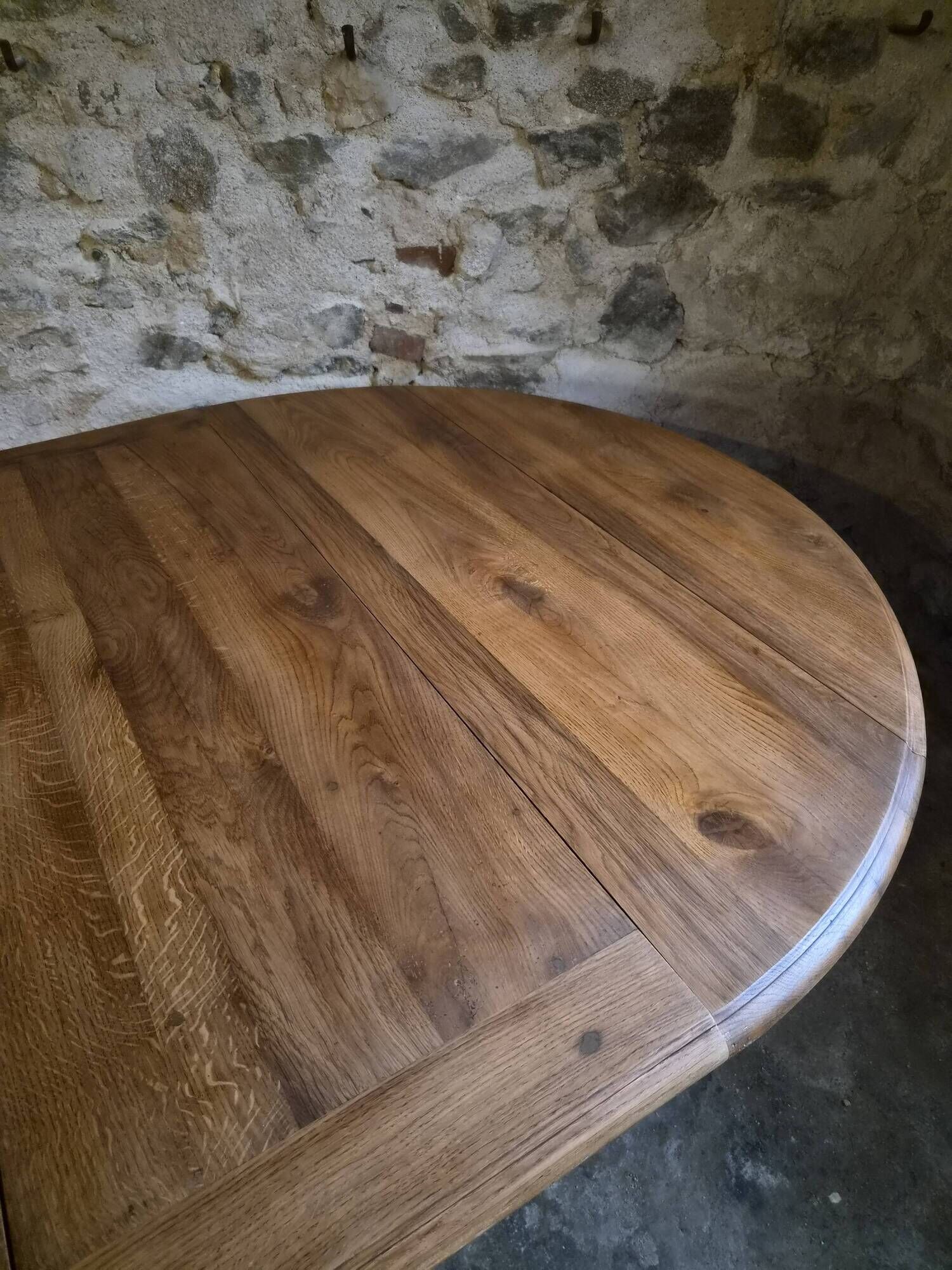 Table à manger extensible vintage en chêne / Table à abattants – 1950s–1970s, France