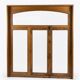 Old solid oak window from the early 20th century.