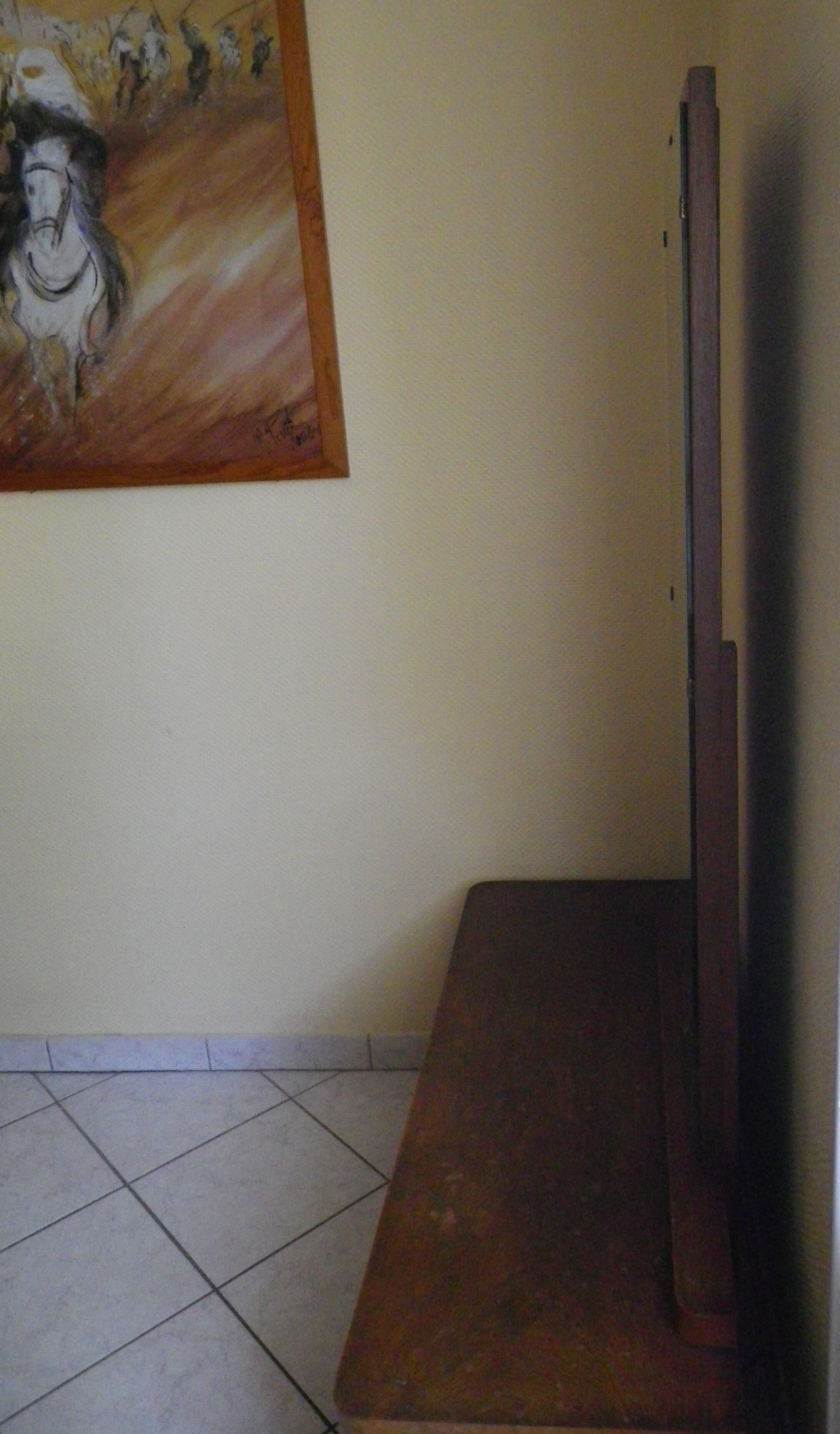 Art deco boat dressing table with large mirror 1940s