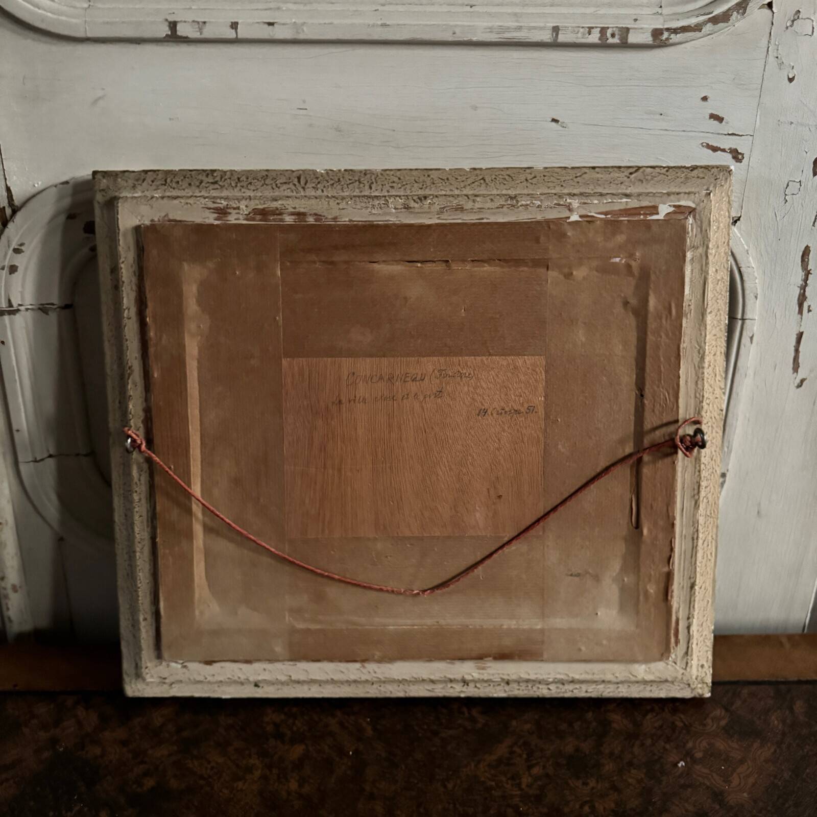 Huile sur panneau milieu XXe paysage breton Concarneau