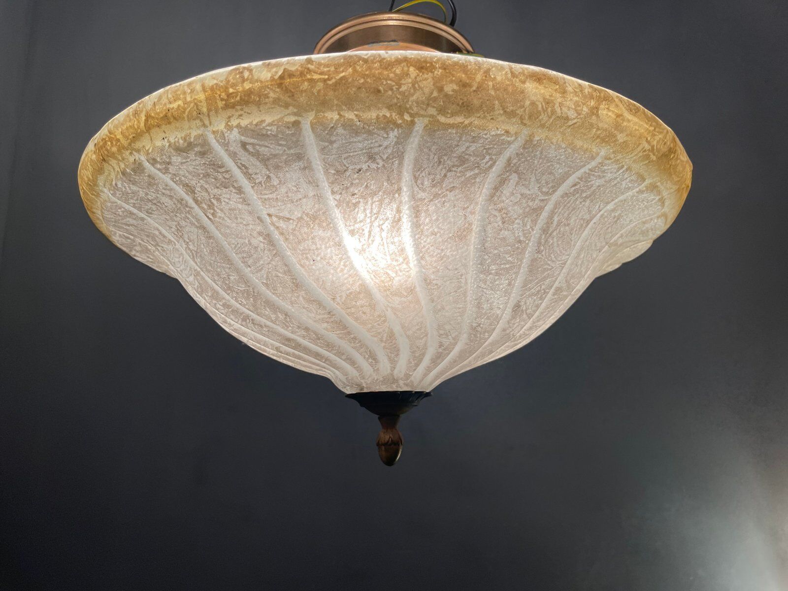 Murano Glass Light Pendants, 1980s, Set of 2