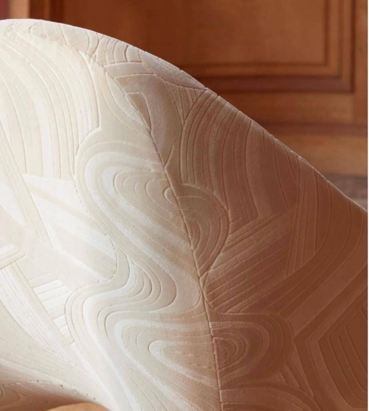 Pair of Sculptural Lounge Chairs by Luigi Colani, 1960s – Hermès Metaphores Silk