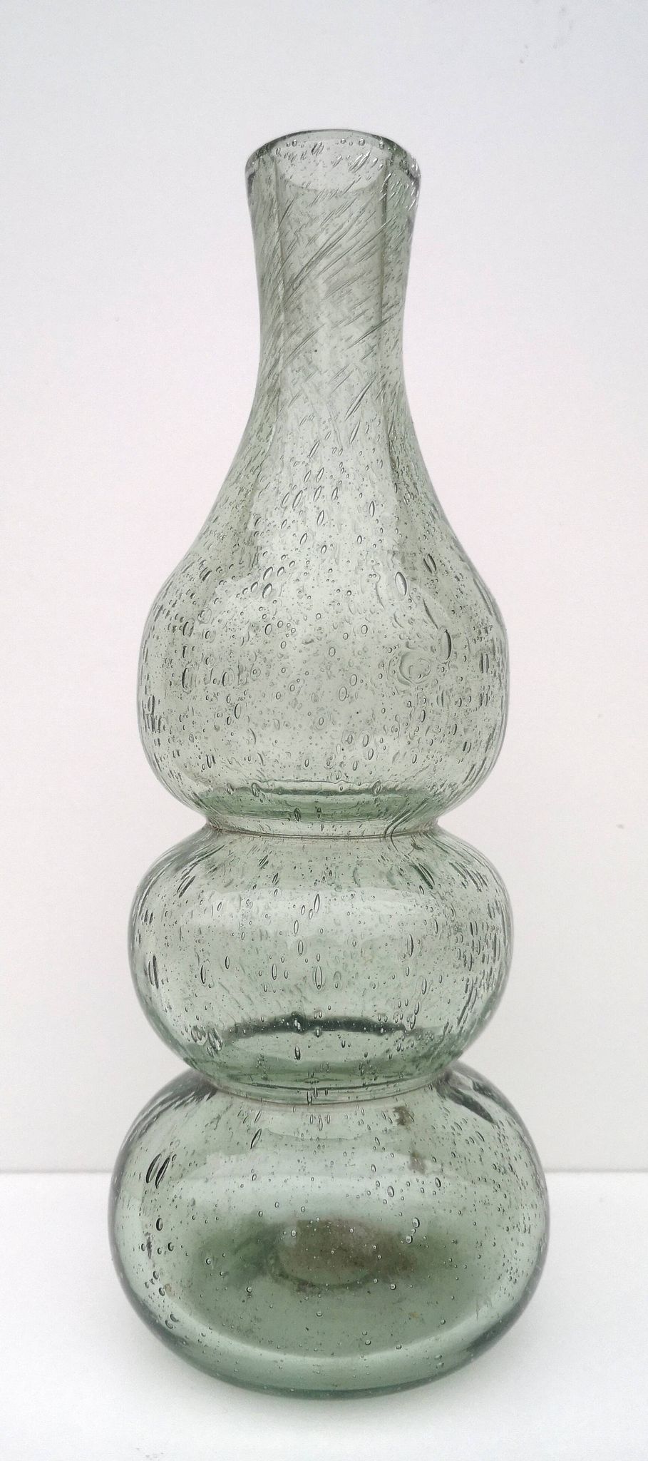 Vase, vintage soliflore in blown glass, bubbled