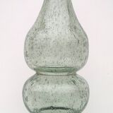 Vase, vintage soliflore in blown glass, bubbled