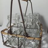 Petits vases panier métal