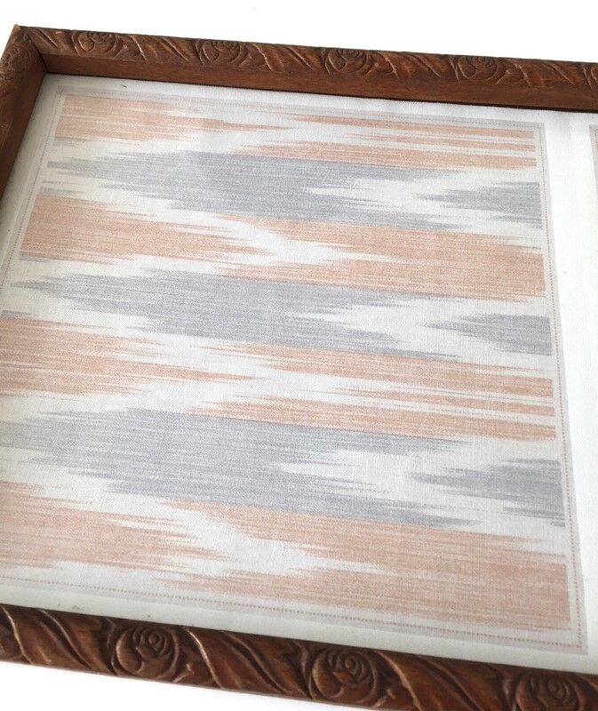 Ancient wood and glass tray