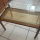 Mahogany coffee table Roger Landault 1960