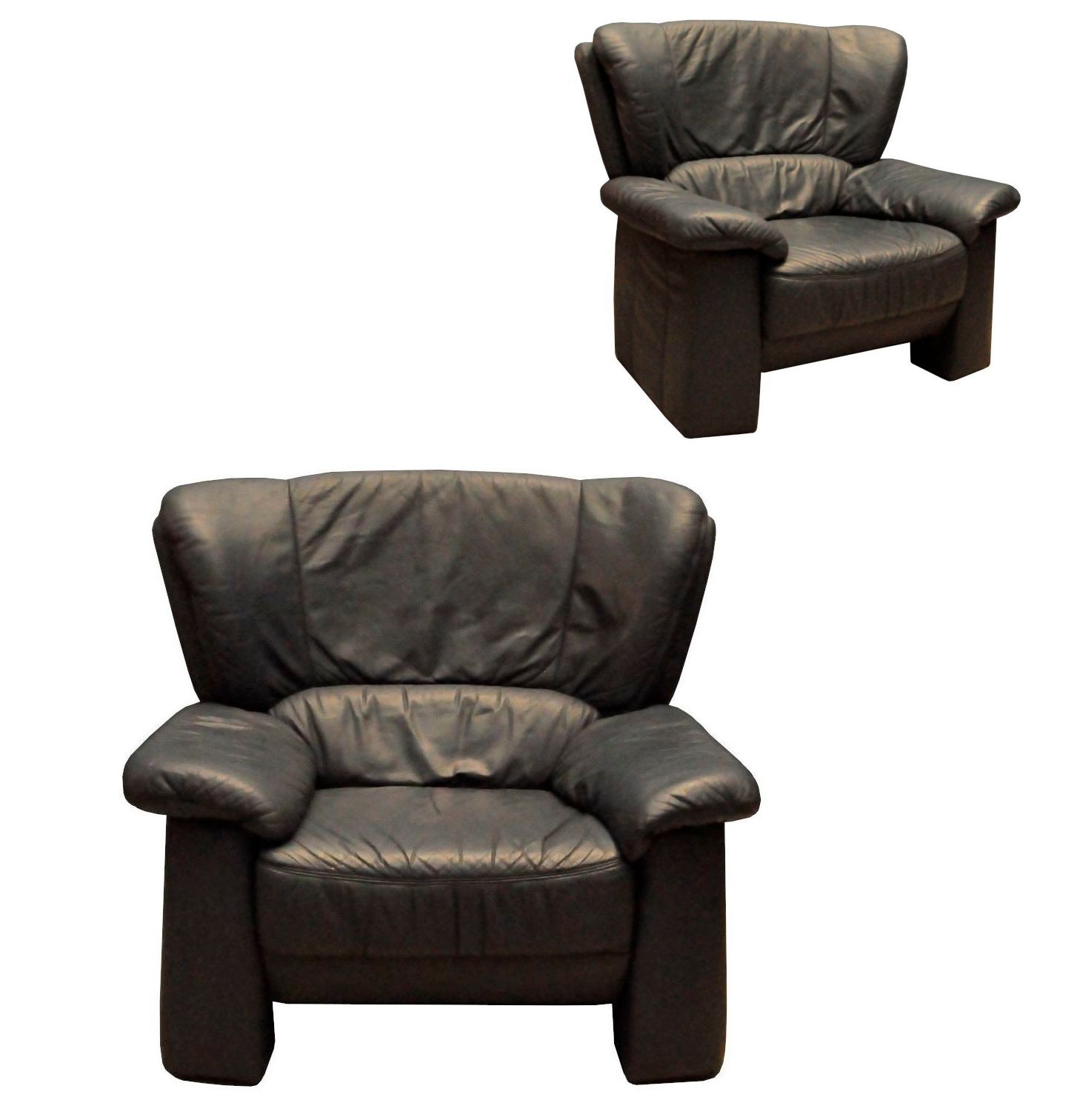 Vintage Italian leather armchair