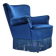 1960s, Danish lounge chair, blue furniture velour, beech wood legs.