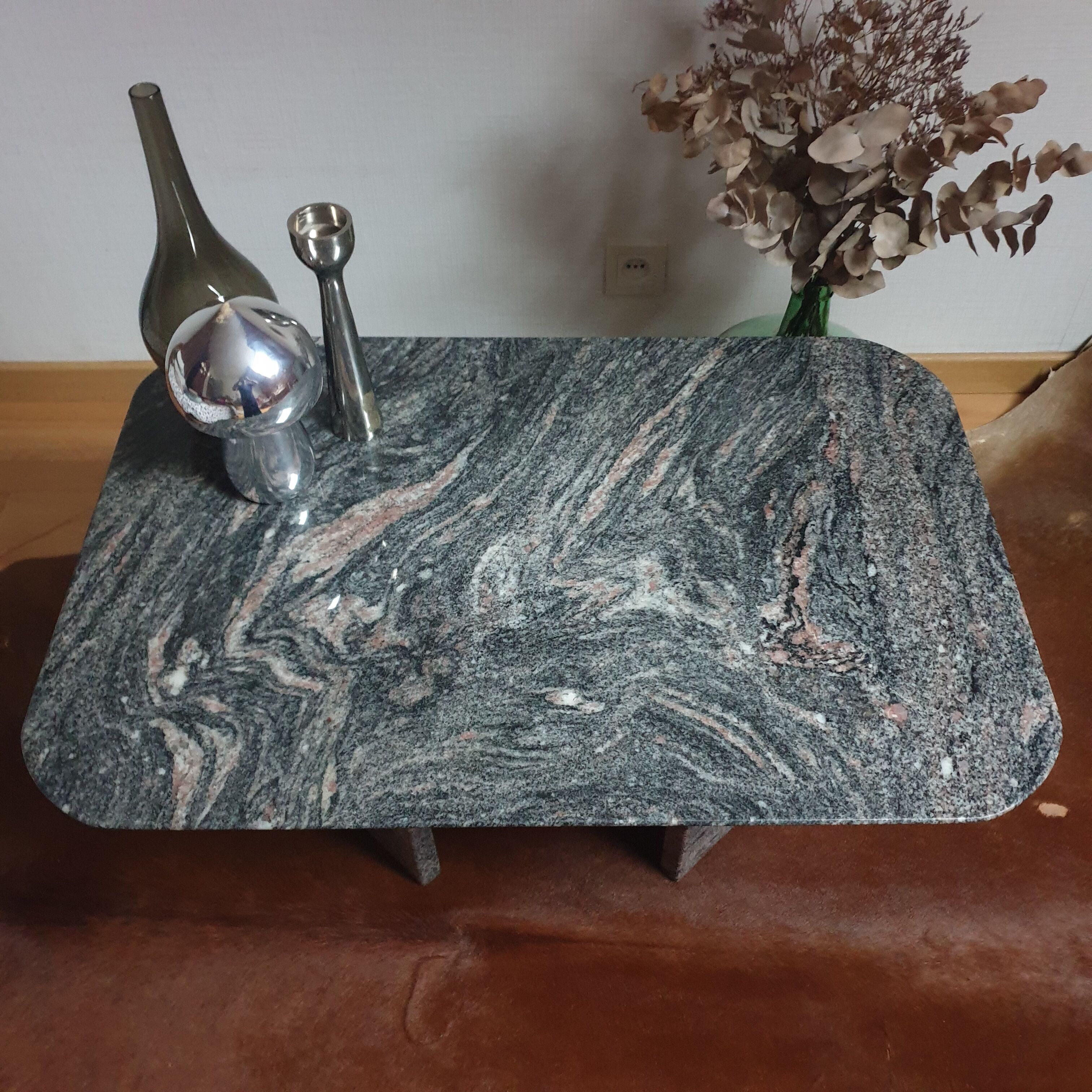 Vintage granite coffee table