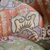 Paire de fauteuils Napoléon III en tissu Etro, France, fin XIXe