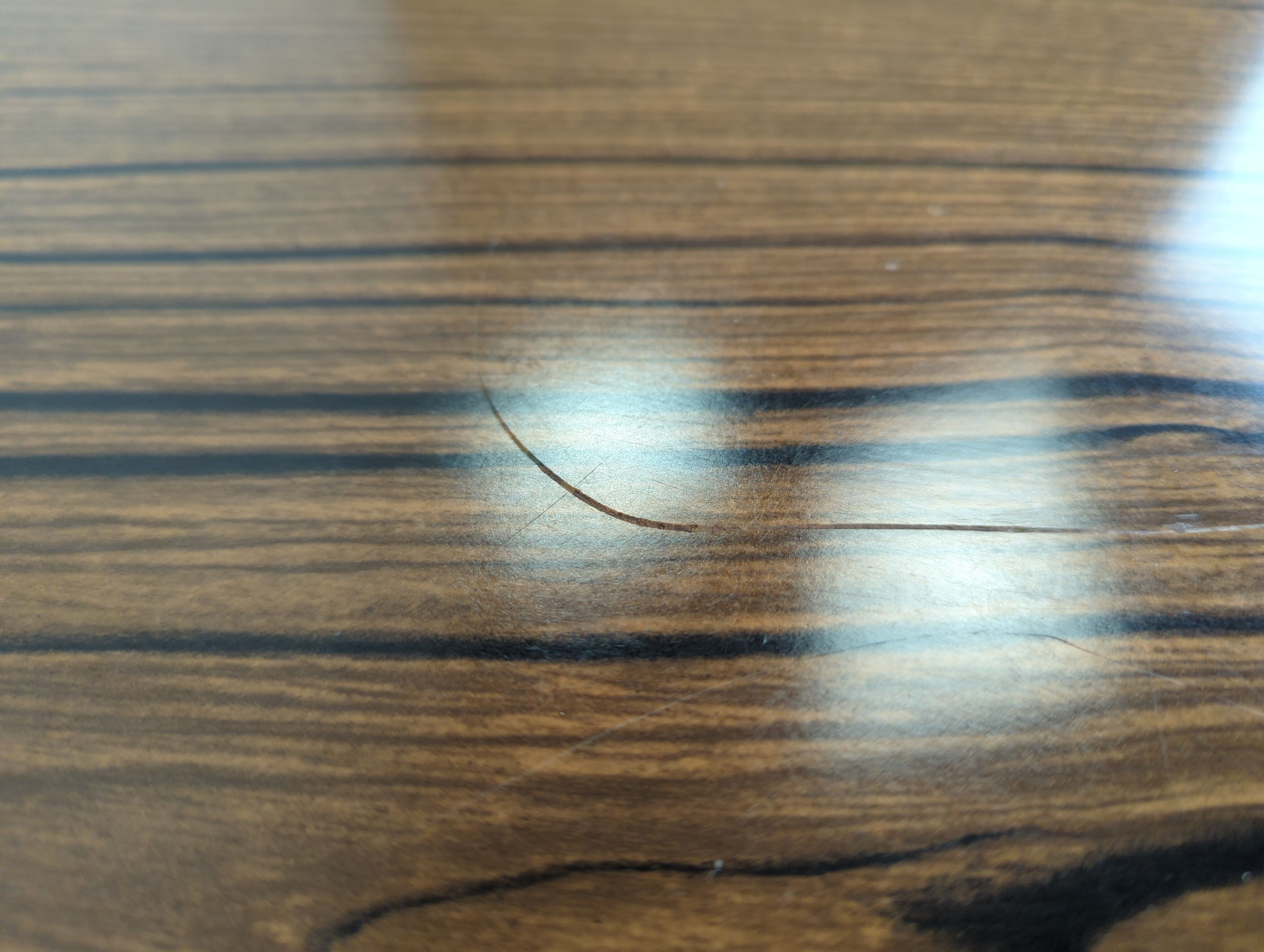 Foldable brown formica table compass legs