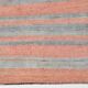 Tapis Kilim bohème rouge pâle et vert, 193 x 222 cm