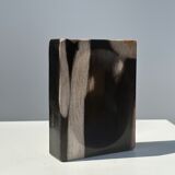 Symmetrical multicolored petrified wood soap dish