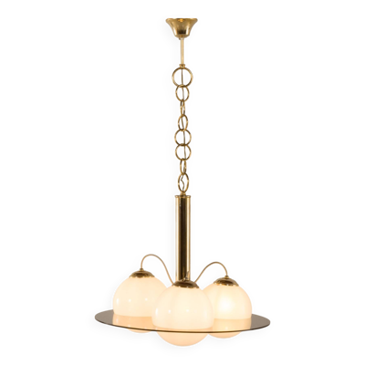 Chandelier italien des années 50 dans le style de Romeo Rega, années 1970.