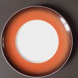 12 Space Age dinner plates from the 70s in porcelain from the Manufacture Royale De